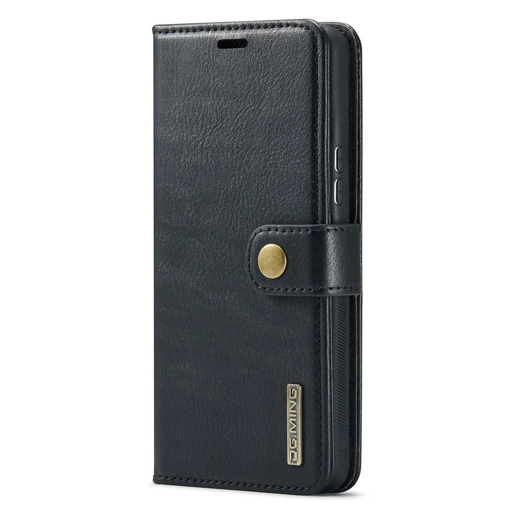 DG.MING for Samsung Galaxy A53 5G Detachable Split Leather Flip Wallet Case Stand Magnetic Full Body Protective Phone Cover - Black - 2