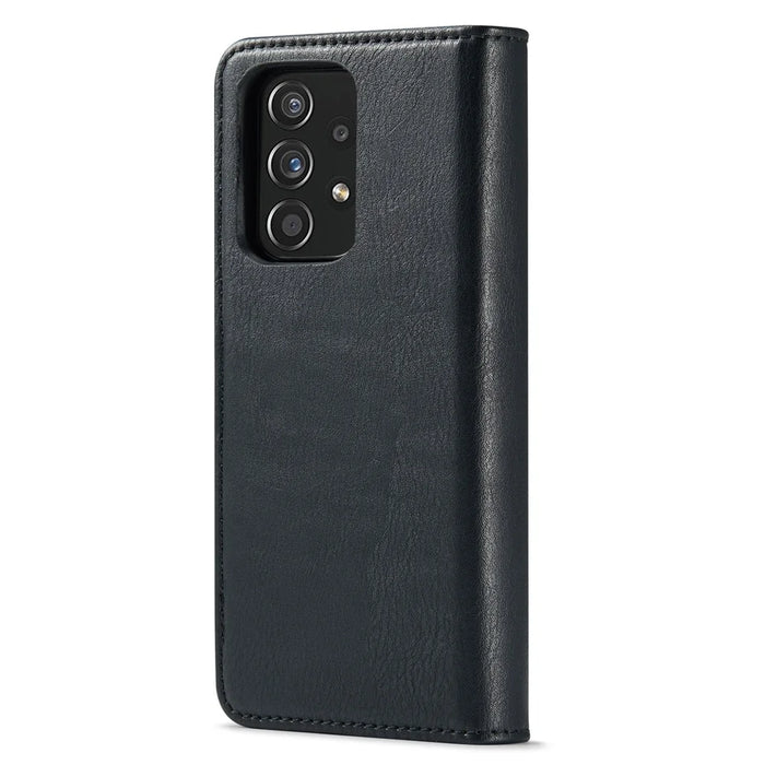 DG.MING for Samsung Galaxy A53 5G Detachable Split Leather Flip Wallet Case Stand Magnetic Full Body Protective Phone Cover - Black - 3
