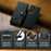DG.MING for Samsung Galaxy A53 5G Detachable Split Leather Flip Wallet Case Stand Magnetic Full Body Protective Phone Cover - Black - 7