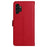 For Samsung Galaxy A13 4G Note 11 Pro+ 5G Case Solid Color Leather Mobile Cover Wallet Stand with Strap - Red - 4