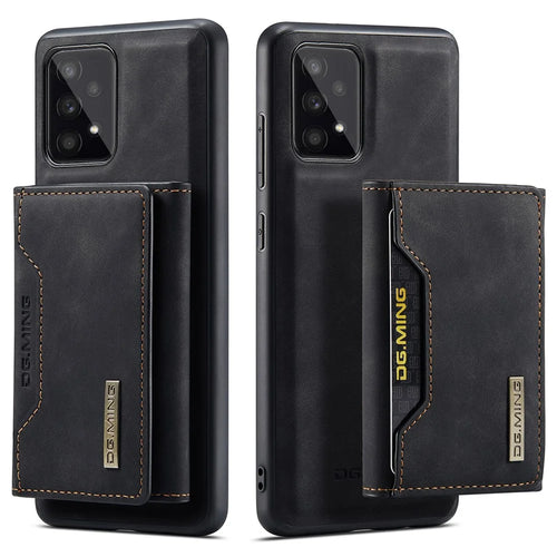 DG.MING M2 Series Detachable 2-in-1 Wallet Phone Case Shockproof Phone Protective Cover for Samsung Galaxy A53 5G - Black - 1