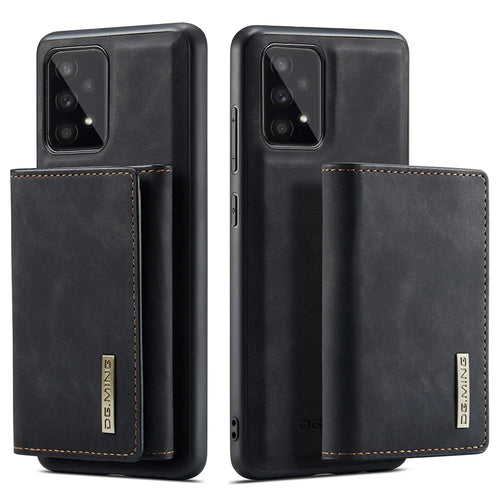 DG.MING M1 Series Scratch Resistant Phone Protector Detachable 2-in-1 Wallet Phone Case for Samsung Galaxy A53 5G - Black - 1