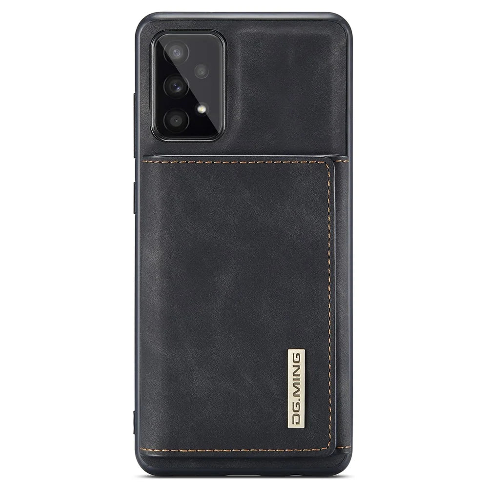 DG.MING M1 Series Scratch Resistant Phone Protector Detachable 2-in-1 Wallet Phone Case for Samsung Galaxy A53 5G - Black - 2