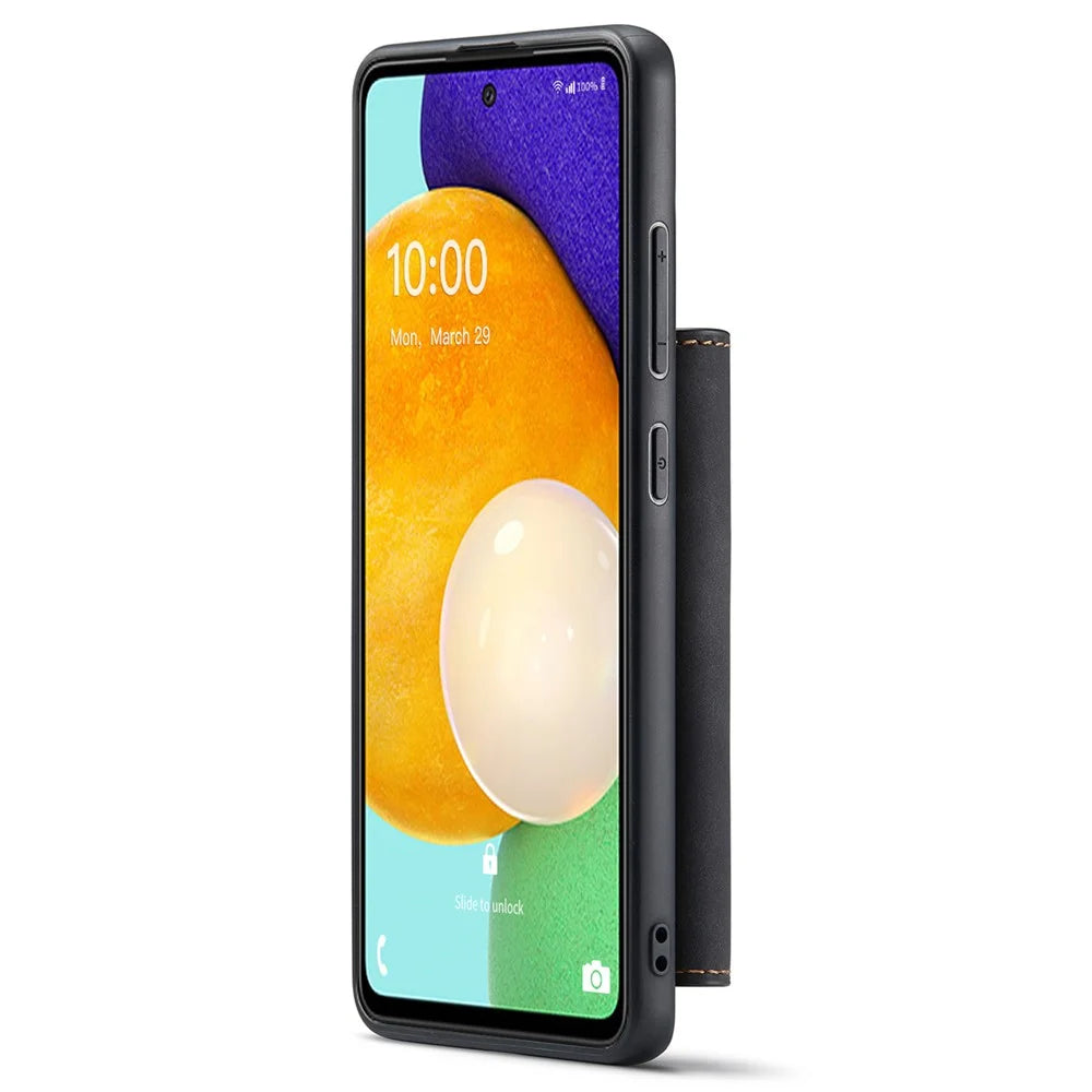DG.MING M1 Series Scratch Resistant Phone Protector Detachable 2-in-1 Wallet Phone Case for Samsung Galaxy A53 5G - Black - 3