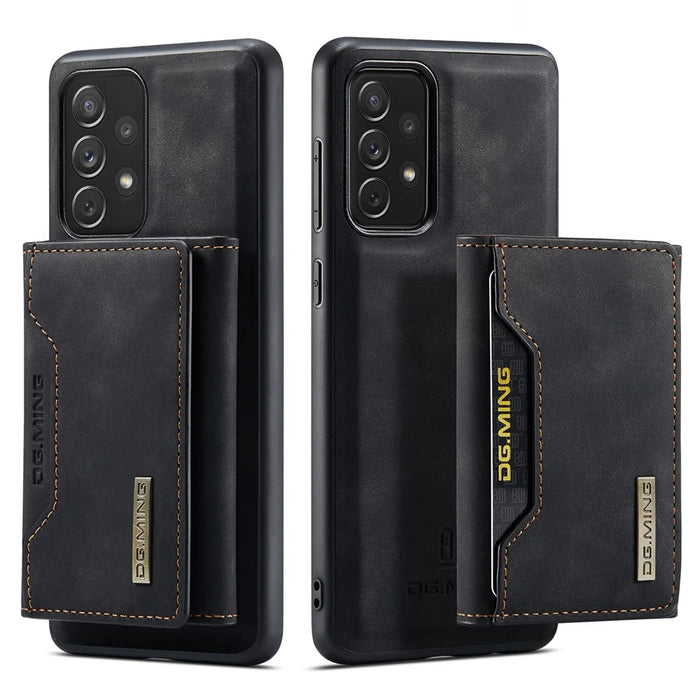 DG.MING M2 Series Detachable 2 in 1 Shockproof Wallet Phone Case Wireless Charging Phone Protective Cover for Samsung Galaxy A33 5G - Black - 1