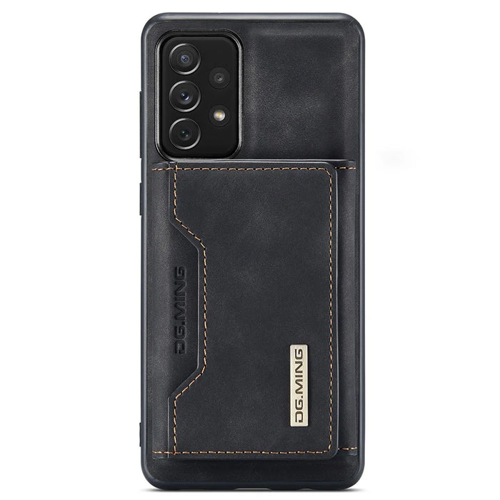 DG.MING M2 Series Detachable 2 in 1 Shockproof Wallet Phone Case Wireless Charging Phone Protective Cover for Samsung Galaxy A33 5G - Black - 2