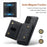 DG.MING M2 Series Detachable 2 in 1 Shockproof Wallet Phone Case Wireless Charging Phone Protective Cover for Samsung Galaxy A33 5G - Black - 7