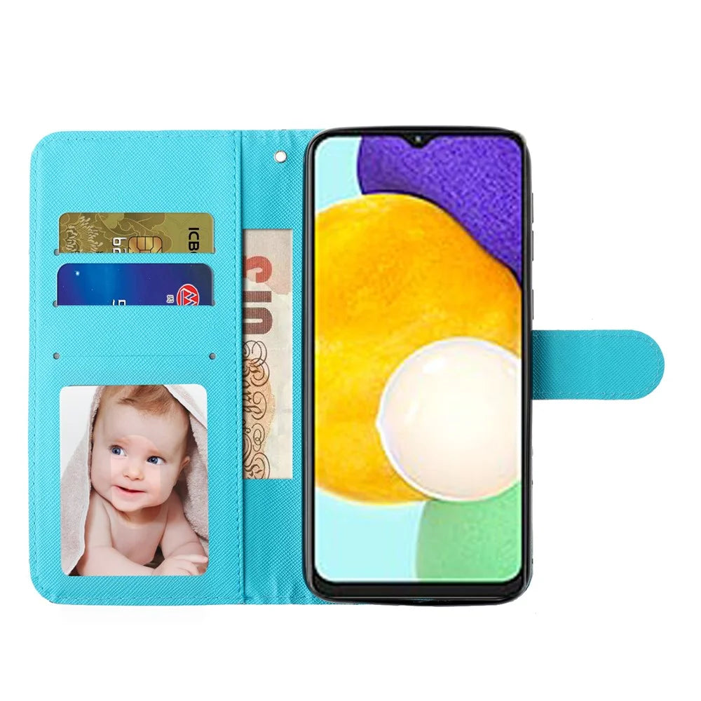 Pattern Printing Fully Wrapped Folio Flip Leather Wallet Phone Case Cover with Stand for Samsung Galaxy A53 5G - Wolf - 4