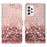 Pattern Printing Wallet Stand PU Leather + TPU Well-protected Phone Case Cover for Samsung Galaxy A53 5G - Rose Gold - 1