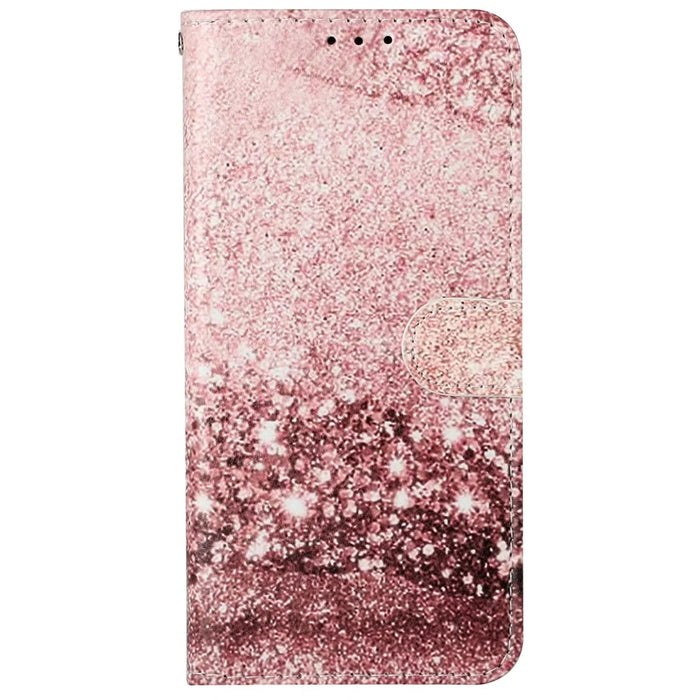 Pattern Printing Wallet Stand PU Leather + TPU Well-protected Phone Case Cover for Samsung Galaxy A53 5G - Rose Gold - 2