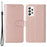 Anti-drop Solid Color Magnetic Closure Flip Leather Protective Wallet Shell Horizontal Stand Case for Samsung Galaxy A33 5G - Rose Gold - 1