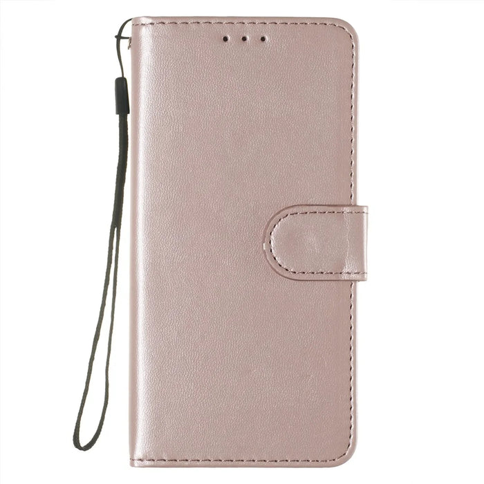 Anti-drop Solid Color Magnetic Closure Flip Leather Protective Wallet Shell Horizontal Stand Case for Samsung Galaxy A33 5G - Rose Gold - 2