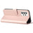 Anti-drop Solid Color Magnetic Closure Flip Leather Protective Wallet Shell Horizontal Stand Case for Samsung Galaxy A33 5G - Rose Gold - 6