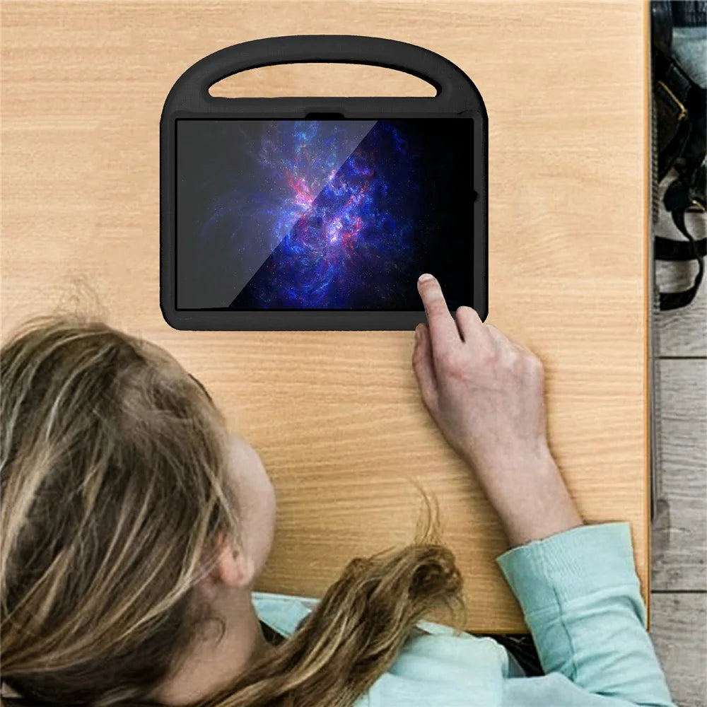 For Samsung Galaxy Tab A8 10.5 (2021) / A8 10.5 (2022) Portable Handle Sparrow Style Shockproof Tablet Case Foldable Kickstand Anti-drop EVA Cover - Black - 4