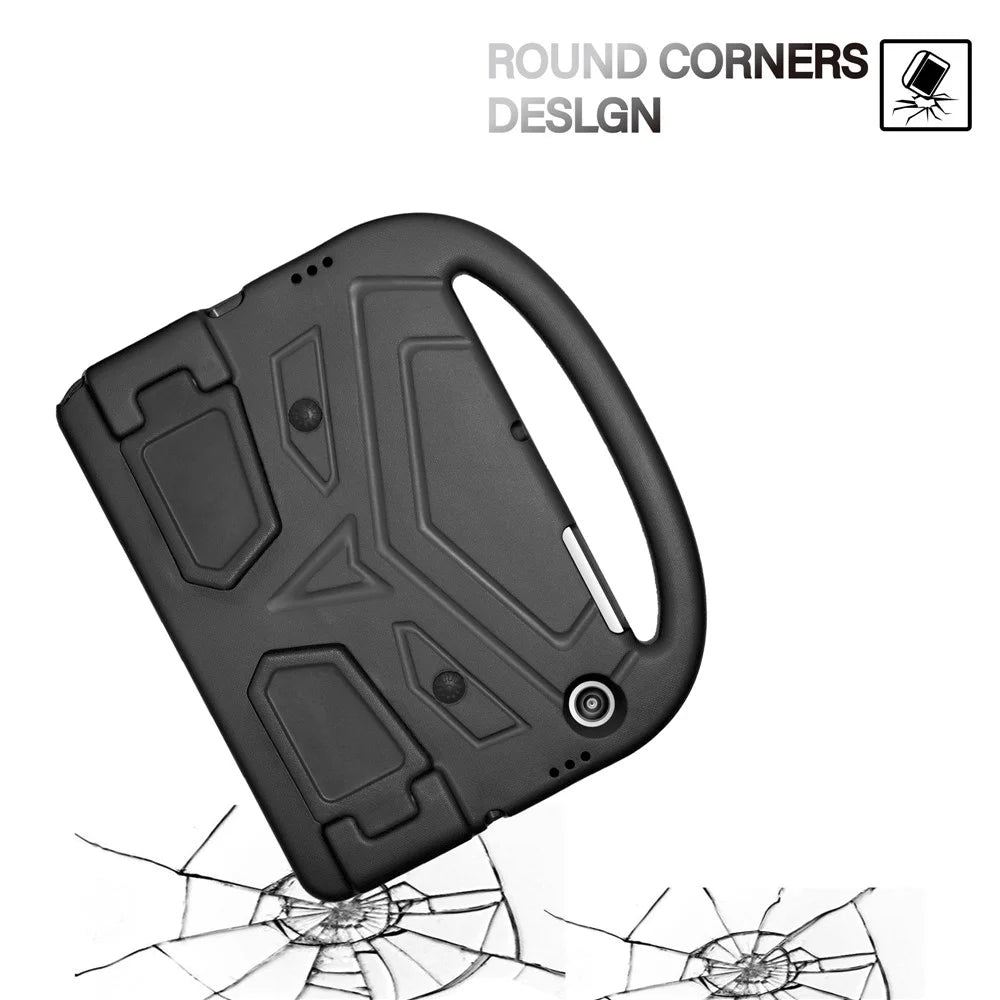 For Samsung Galaxy Tab A8 10.5 (2021) / A8 10.5 (2022) Portable Handle Sparrow Style Shockproof Tablet Case Foldable Kickstand Anti-drop EVA Cover - Black - 5