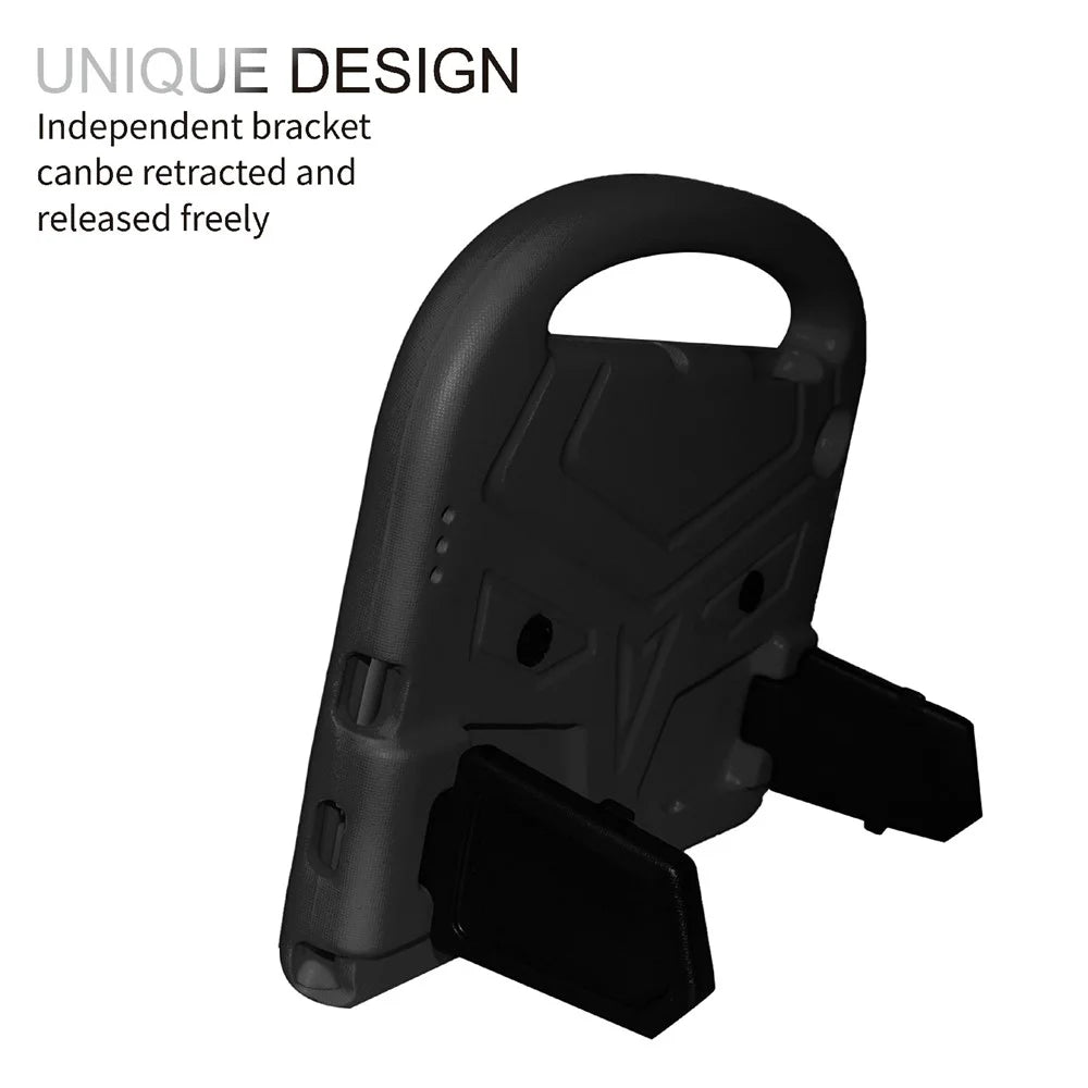 For Samsung Galaxy Tab A8 10.5 (2021) / A8 10.5 (2022) Portable Handle Sparrow Style Shockproof Tablet Case Foldable Kickstand Anti-drop EVA Cover - Black - 6