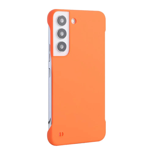 ENKAY HAT PRINCE Fingerprint-proof Rubberized Matte Frameless Anti-scratch Hard PC Phone Case Shell for Samsung Galaxy S22 5G - Orange - 1