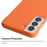 ENKAY HAT PRINCE Fingerprint-proof Rubberized Matte Frameless Anti-scratch Hard PC Phone Case Shell for Samsung Galaxy S22 5G - Orange - 4