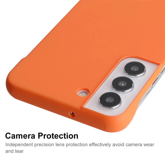 ENKAY HAT PRINCE Fingerprint-proof Rubberized Matte Frameless Anti-scratch Hard PC Phone Case Shell for Samsung Galaxy S22 5G - Orange - 4
