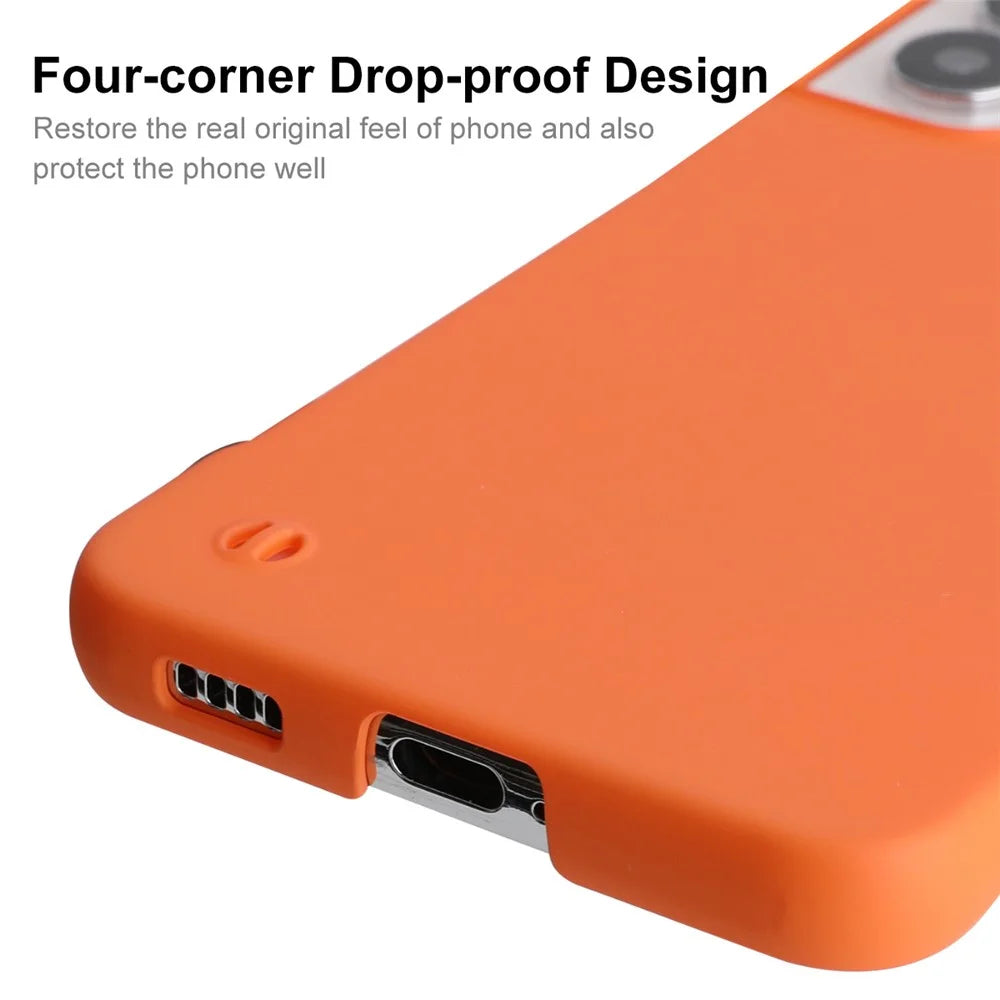 ENKAY HAT PRINCE Smartphone Case Bag Rubberized Matte Frameless Anti-scratch Hard PC Phone Shell for Samsung Galaxy S22+ 5G - Orange - 5