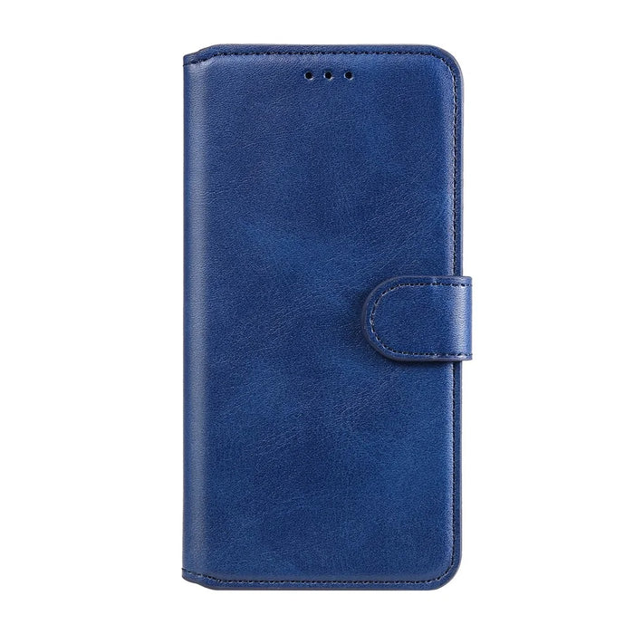Shockproof Wallet Stand PU Leather Shell Magnetic Clasp Phone Case for Samsung Galaxy A03 Core - Blue - 5