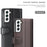 Magnetic Closure Genuine Split Leather Phone Case Stand TPU Wallet Flip Cover for Samsung Galaxy S22 5G - Black - 7