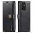 DG.MING Split Leather Folding Stand Cover Magnetic Detachable Flip Folio Wallet Case for Samsung Galaxy A13 4G - Black - 1