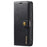 DG.MING Split Leather Folding Stand Cover Magnetic Detachable Flip Folio Wallet Case for Samsung Galaxy A13 4G - Black - 2
