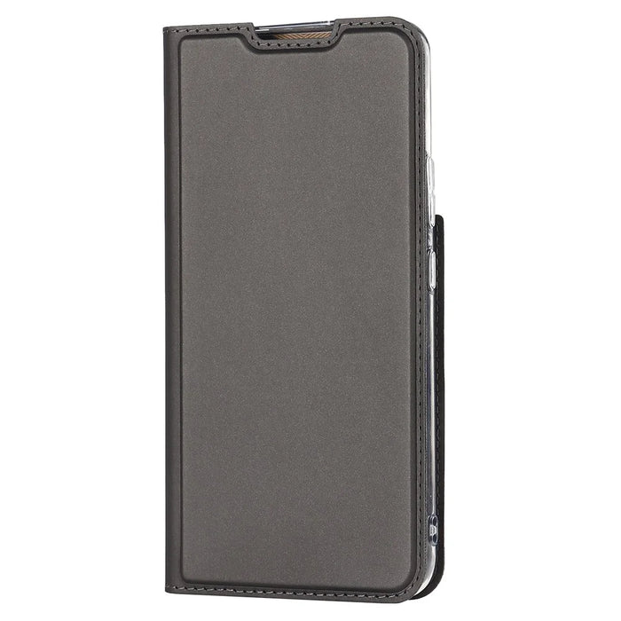 For Samsung Galaxy S22 5G Card Holder Design Full Protection PU Leather Protective Case with Stand Phone Shell - Grey - 2