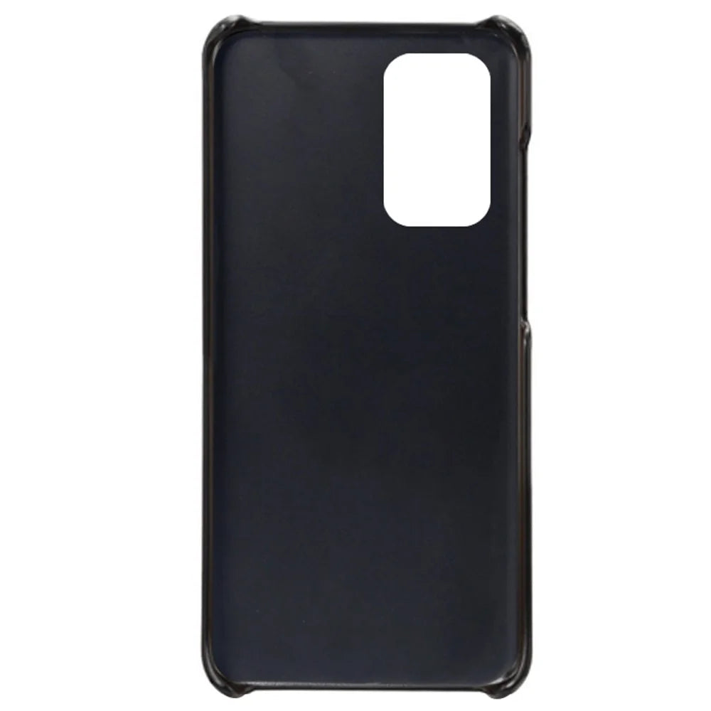For Samsung Galaxy A53 5G Anti-scratch Card Holder Design PU Leather Coated Hard PC Double Protection Cover Cell Phone Case - Black - 4