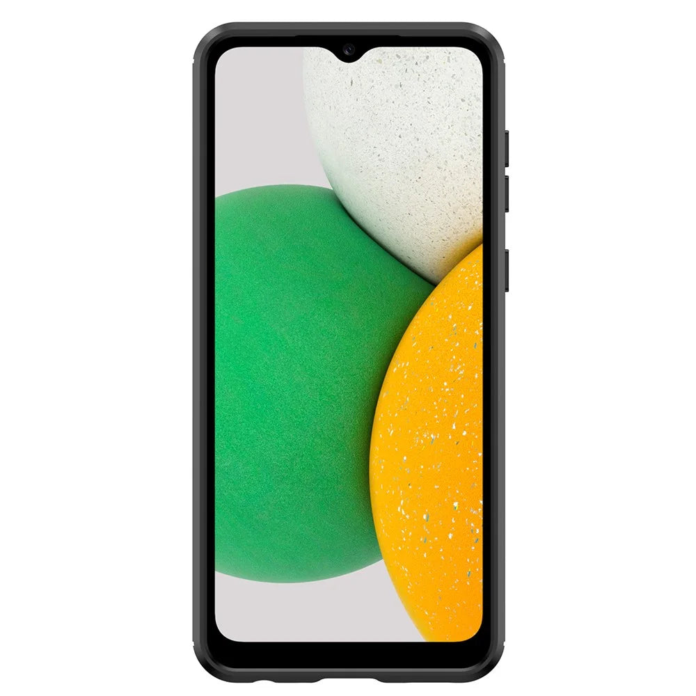 1.8mm TPU Case for Samsung Galaxy A03 Core, Brushed Surface Carbon Fiber Texture Anti-fingerprint Back Cover - Black - 2