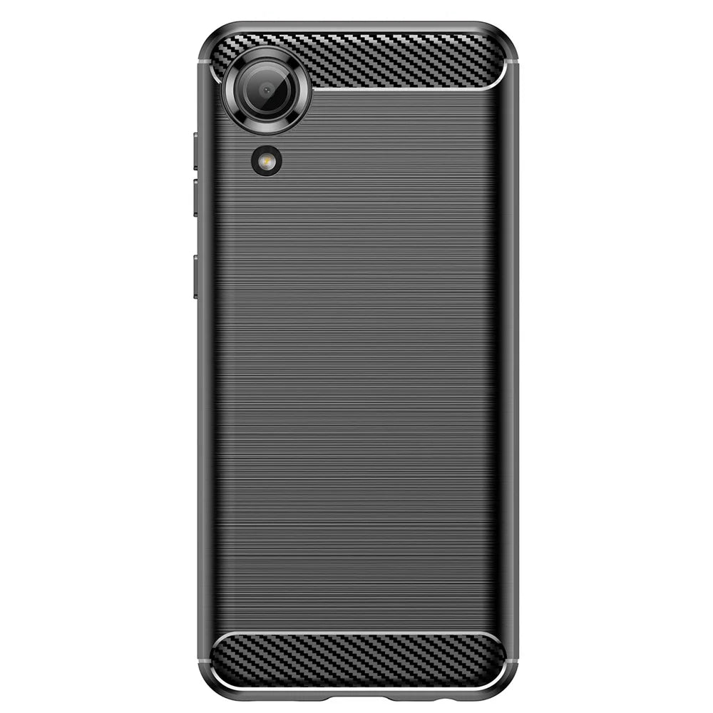 1.8mm TPU Case for Samsung Galaxy A03 Core, Brushed Surface Carbon Fiber Texture Anti-fingerprint Back Cover - Black - 3