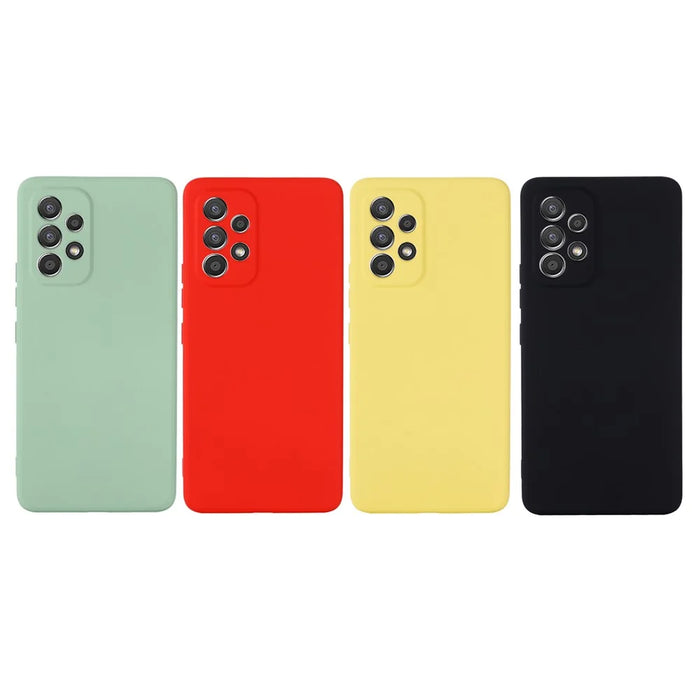 Liquid Silicone Phone Case for Samsung Galaxy A33 5G, Drop Protection Microfiber Lining Cushion Anti-Scratch Cover with Strap - Black - 7
