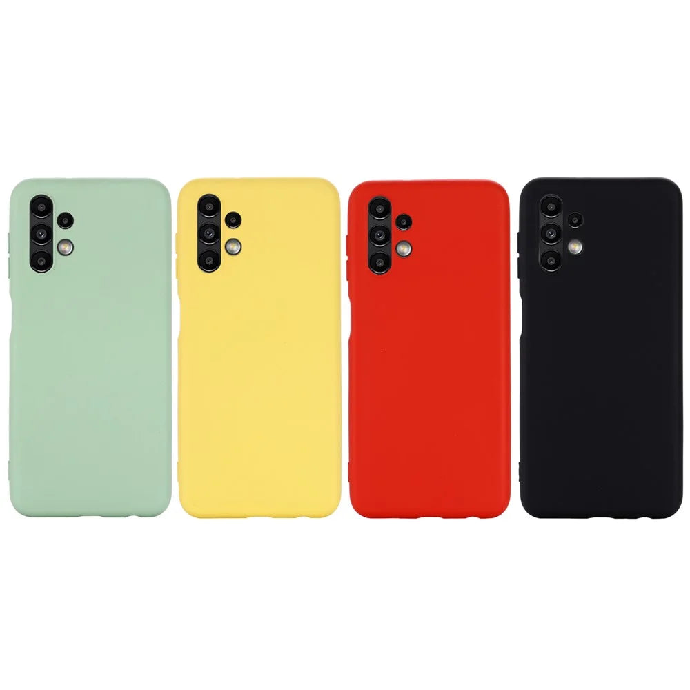 For Samsung Galaxy A13 4G Liquid Silicone Soft Microfiber Lining Anti-Shock Flexible Phone Case with Strap - Black - 7