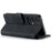 DG.MING For Samsung Galaxy A33 5G Retro Style Magnetic Closure Shockproof PU Leather Wallet Phone Case with Stand - Black - 4