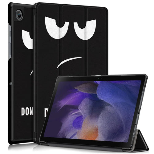 For Samsung Galaxy Tab A8 10.5 (2021) / A8 10.5 (2022) Pattern Printing Stylish Premium Tri-Fold Stand Auto Wake / Sleep PU Leather Smart Case - Angry Look - 1