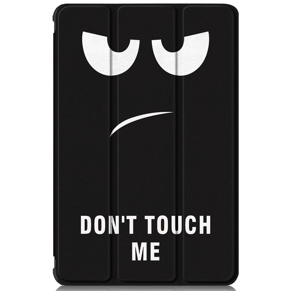 For Samsung Galaxy Tab A8 10.5 (2021) / A8 10.5 (2022) Pattern Printing Stylish Premium Tri-Fold Stand Auto Wake / Sleep PU Leather Smart Case - Angry Look - 2