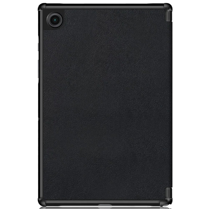 For Samsung Galaxy Tab A8 10.5 (2021) / A8 10.5 (2022) Anti-Fall Light Thin Premium Tri-Fold Stand Auto Wake / Sleep PU Leather Tablet Case Cover - Black - 3