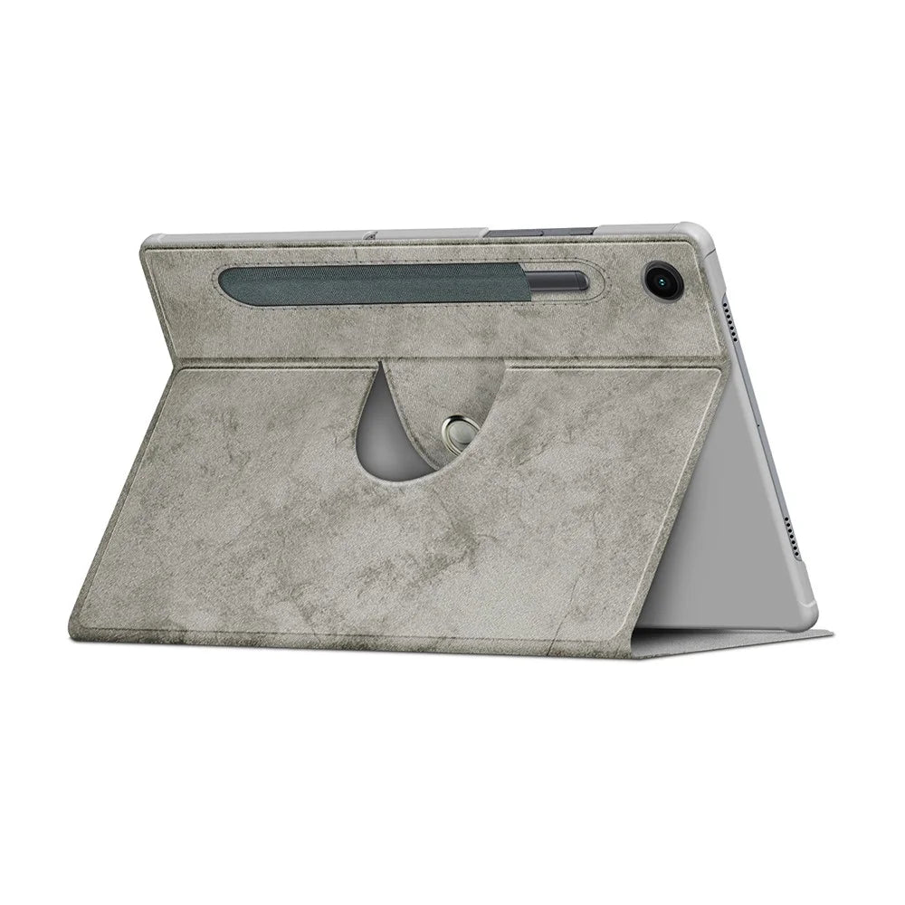 For Samsung Galaxy Tab A8 10.5 (2021) / A8 10.5 (2022) Solid Color PU Leather + PC Tablet Case Rotary Stand Protective Cover - Grey - 4