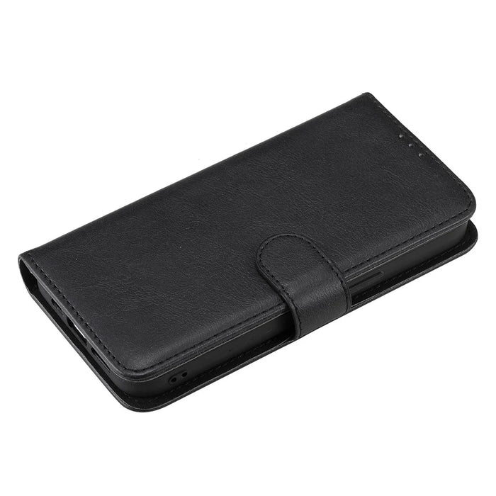 For Samsung Galaxy S22+ 5G Case 2 in 1 Detachable Magnetic Leather Wallet Mobile Cover with Strap - Black - 7