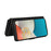 For Samsung Galaxy A53 5G Zipper Wallet Case with 15 Card Slots and Strap Leather Phone Cover - Black - 6