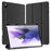 DUX DUCIS DOMO Series for Samsung Galaxy Tab S7+ / S8+ / S7 FE Tri-fold Stand PU Leather + TPU Auto Sleep / Wake Tablet Case Cover with Pen Slot - Black - 2