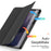 DUX DUCIS DOMO Series for Samsung Galaxy Tab S7+ / S8+ / S7 FE Tri-fold Stand PU Leather + TPU Auto Sleep / Wake Tablet Case Cover with Pen Slot - Black - 7