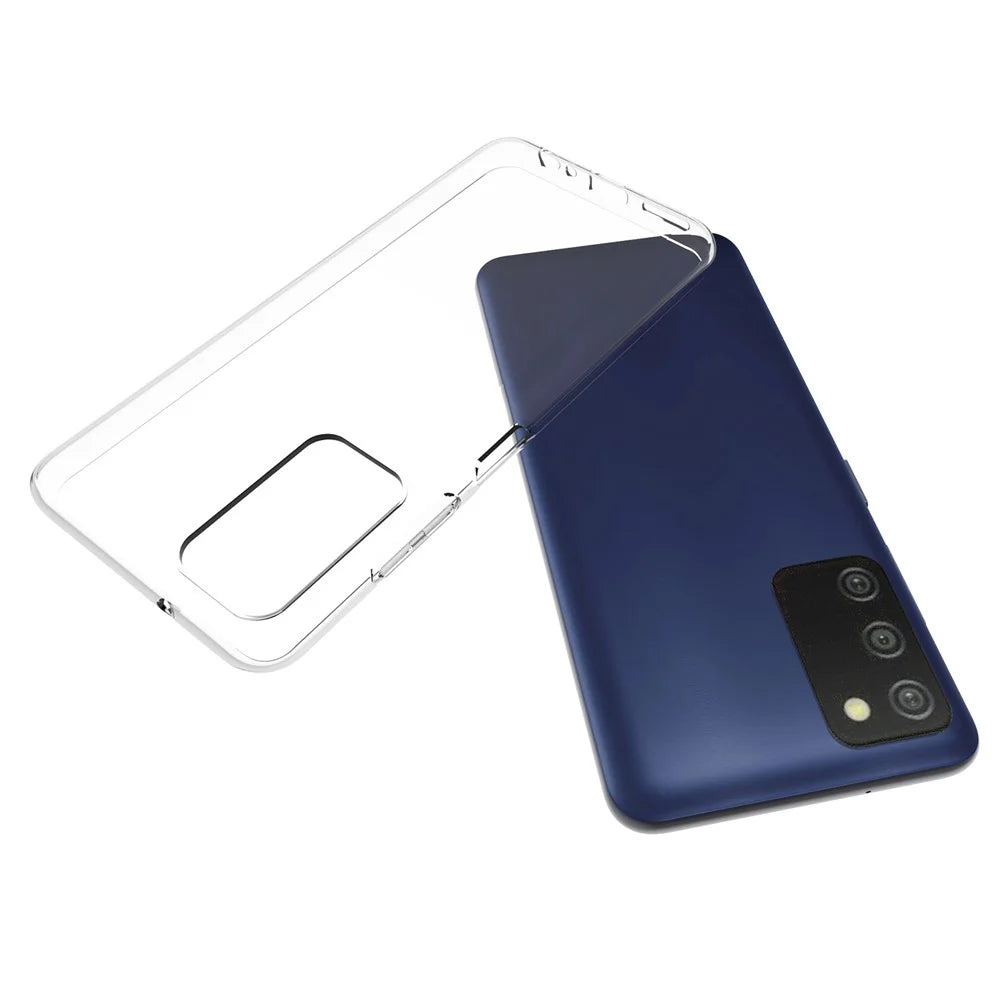 10Pcs / Pack Anti-watermark Case for Samsung Galaxy A03s (166.5mm) Flexible TPU Transparent Anti-Scratch Phone Cover - 4
