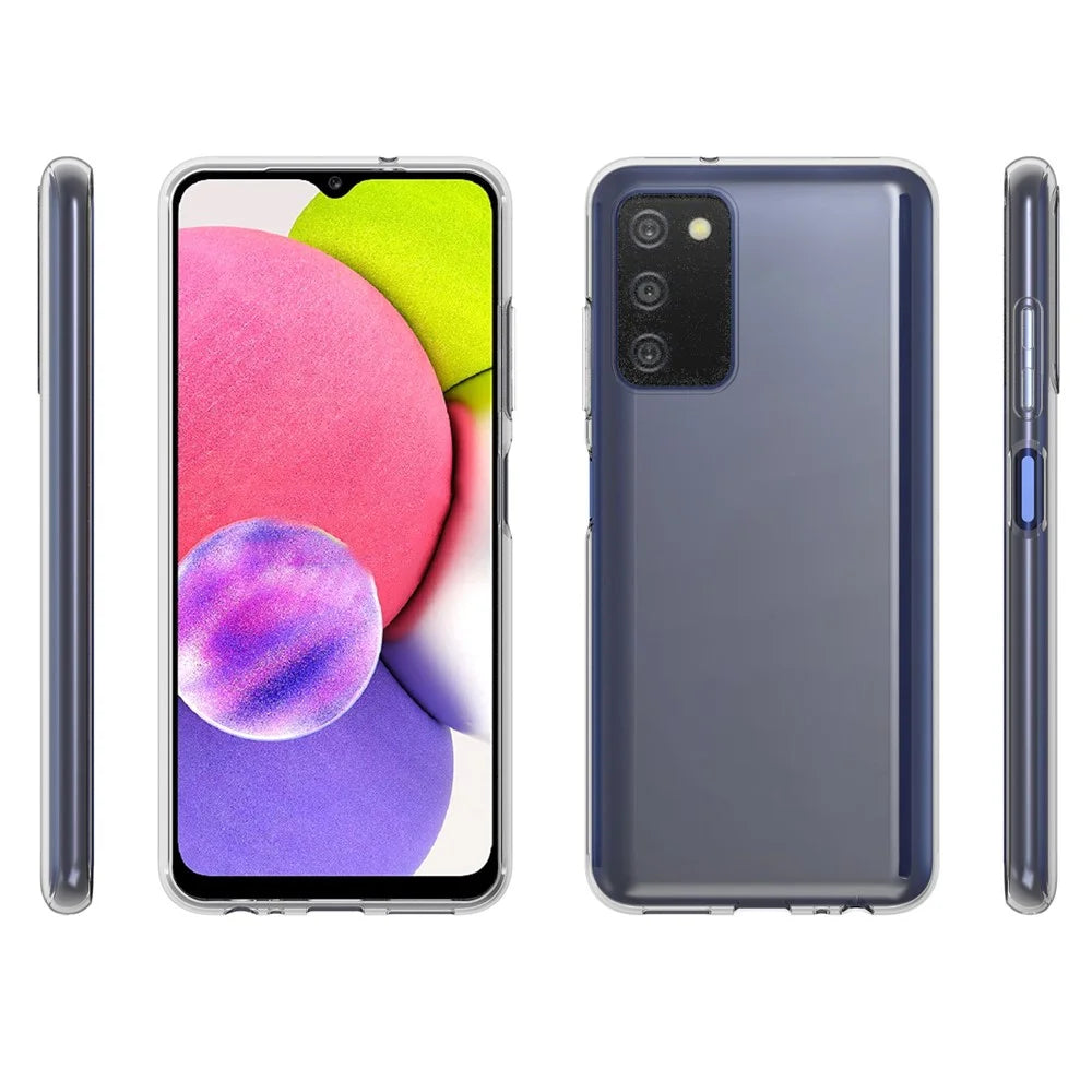10Pcs / Pack Anti-watermark Case for Samsung Galaxy A03s (166.5mm) Flexible TPU Transparent Anti-Scratch Phone Cover - 7
