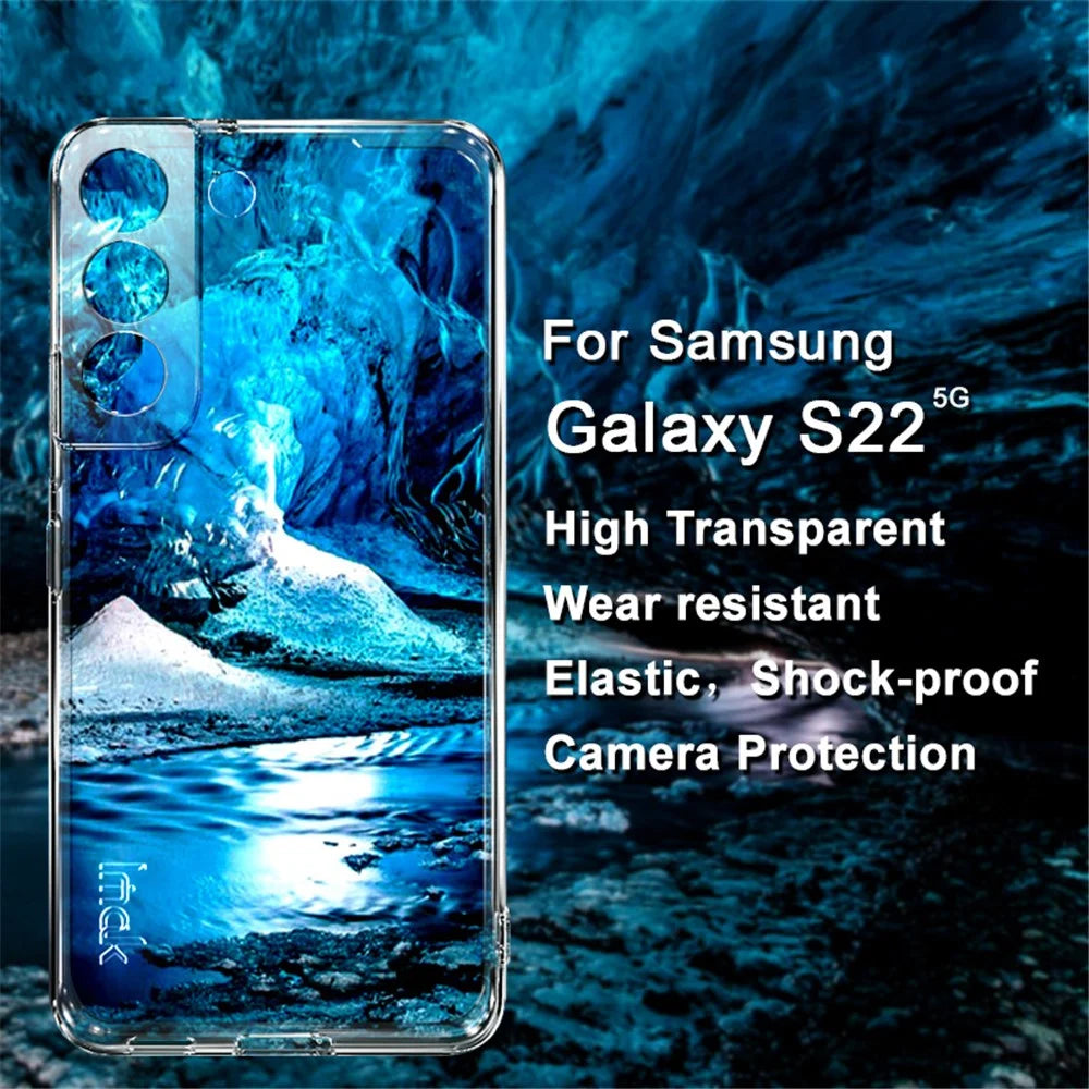 IMAK UX-5 Series TPU Case for Samsung Galaxy S22 5G, Anti-Scratch Slim Transparent Back Phone Cover - 3