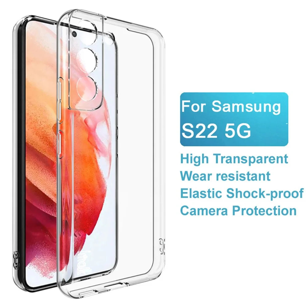IMAK UX-5 Series TPU Case for Samsung Galaxy S22 5G, Anti-Scratch Slim Transparent Back Phone Cover - 4