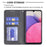 For Samsung Galaxy A33 5G Phone Case Imprinting Pattern Splicing Style Phone Cover Card Slots Design Leather Phone Shell - Black - 6