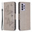 For Samsung Galaxy A33 5G Drop-Proof Protection Multiple Butterfly Imprinted PU Leather Flip Folio Cover Wallet Stand Case - Grey - 1