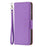 For Samsung Galaxy A33 5G Litchi Texture PU Leather Phone Case Wallet Solid Color Anti-fall Phone Cover with Strap - Purple - 2